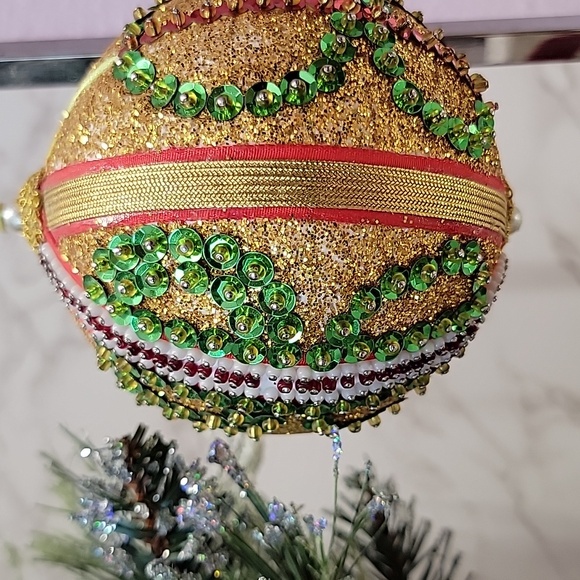 Handmade Other - Large Handmade Vintage Beaded Christmas ornament